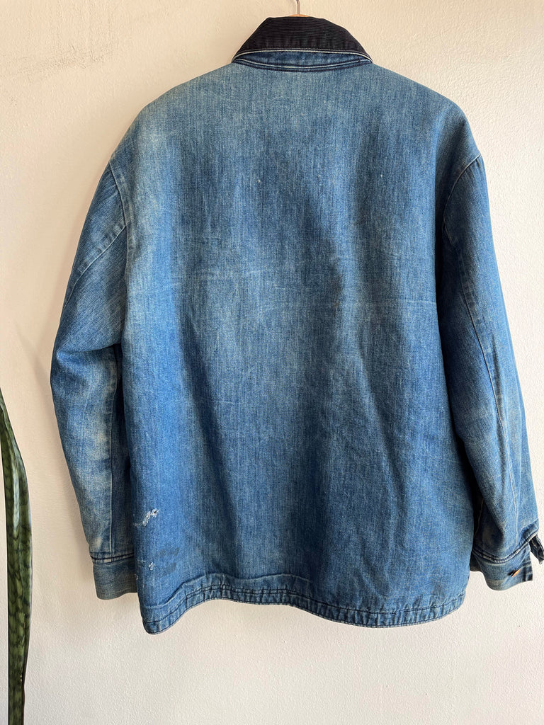 Vintage 1960’s Wrangler Blanket-Lined Denim Chore Coat – La Lovely Vintage