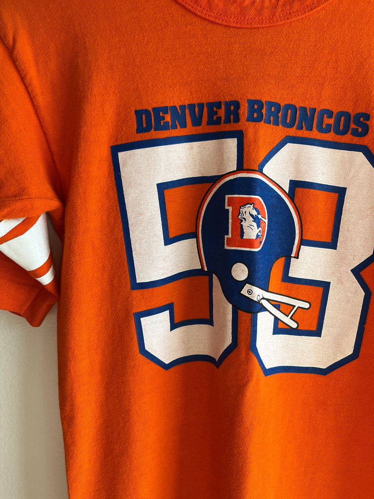 Vintage 1970's Denver Broncos Champion Football Jersey T-Shirt