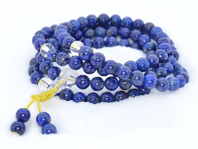 Healing Jewelry & Mala meditation beads (108 beads on a strand) Lapis ...