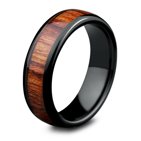 the classic - the original wood ring 6mm width mens silver wooden wedding band northern royal llc on wooden wedding bands mens