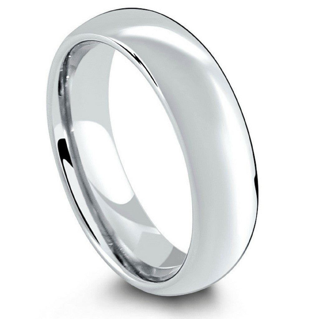 Mens Silver Classic Tungsten Wedding Ring Widths 6mm8mm
