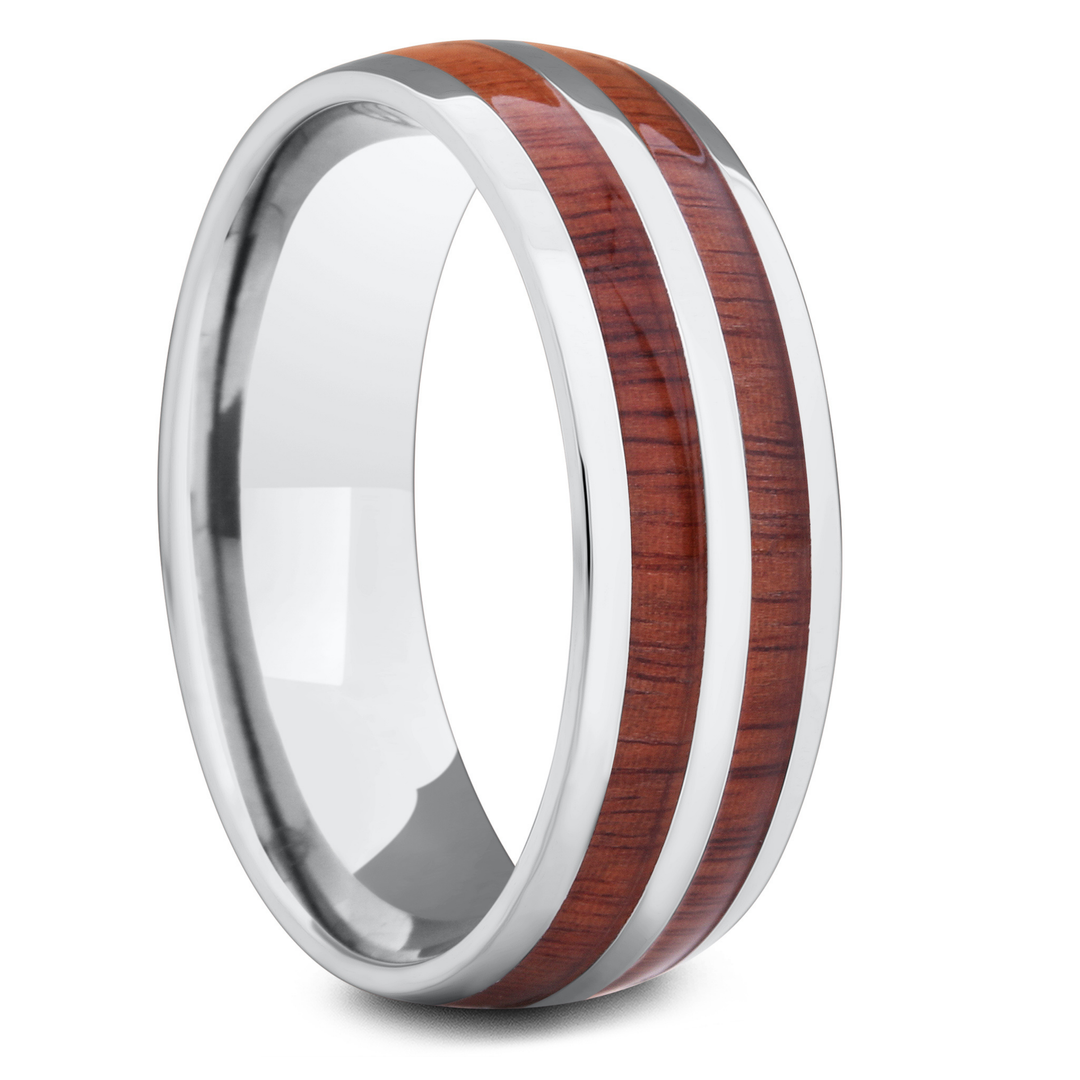 Titanium Wood Ring with Acacia Wood 9mm / 5-14 whole-half-quarter-available-enter in Notes During Checkout