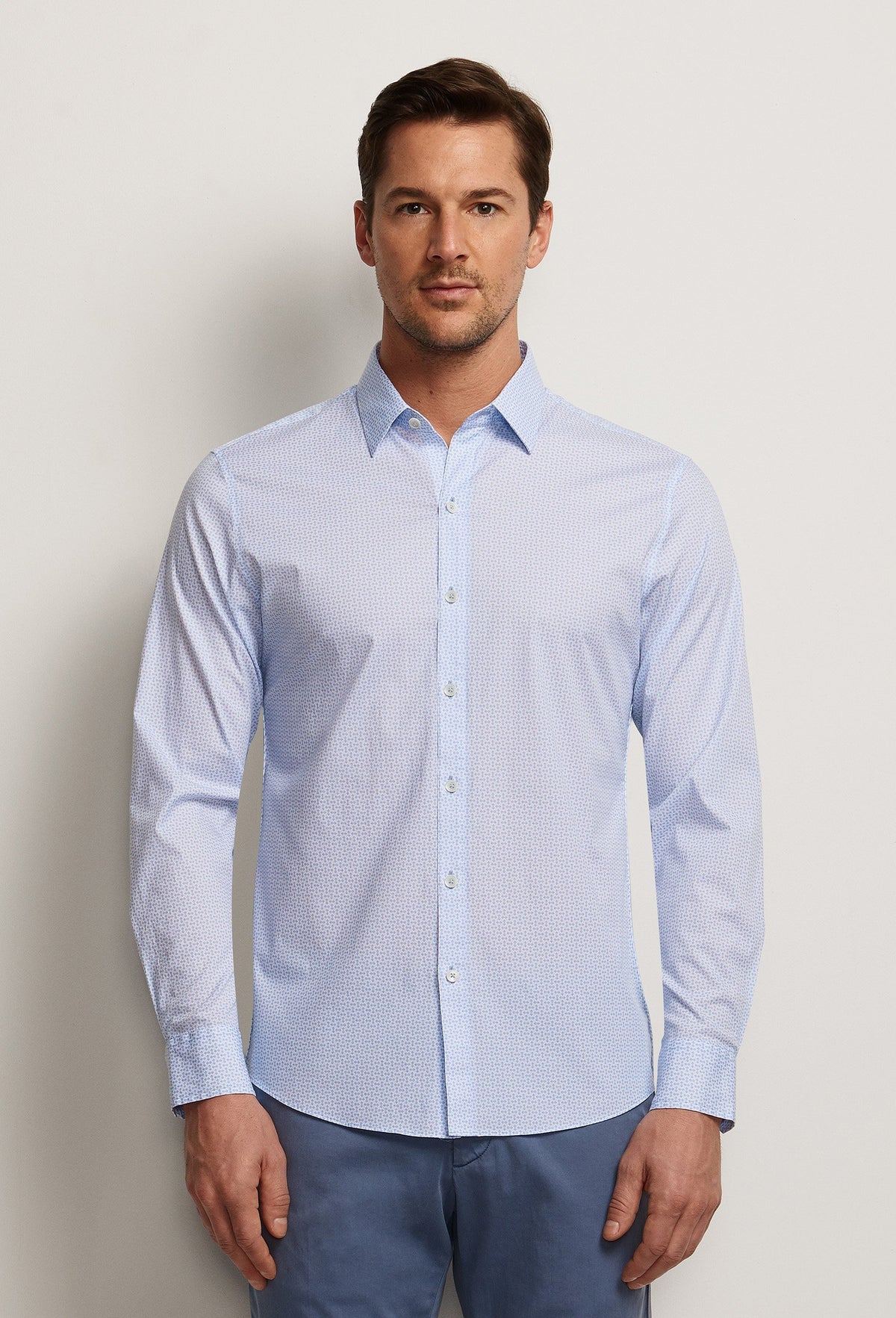 Men's Long Sleeve Mini Bowtie Print Pattern Dress Shirt – ZACHARY PRELL ...