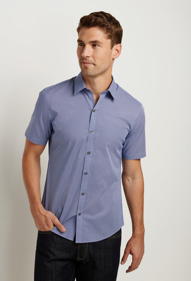 men's short sleeve button down collar dress shirts