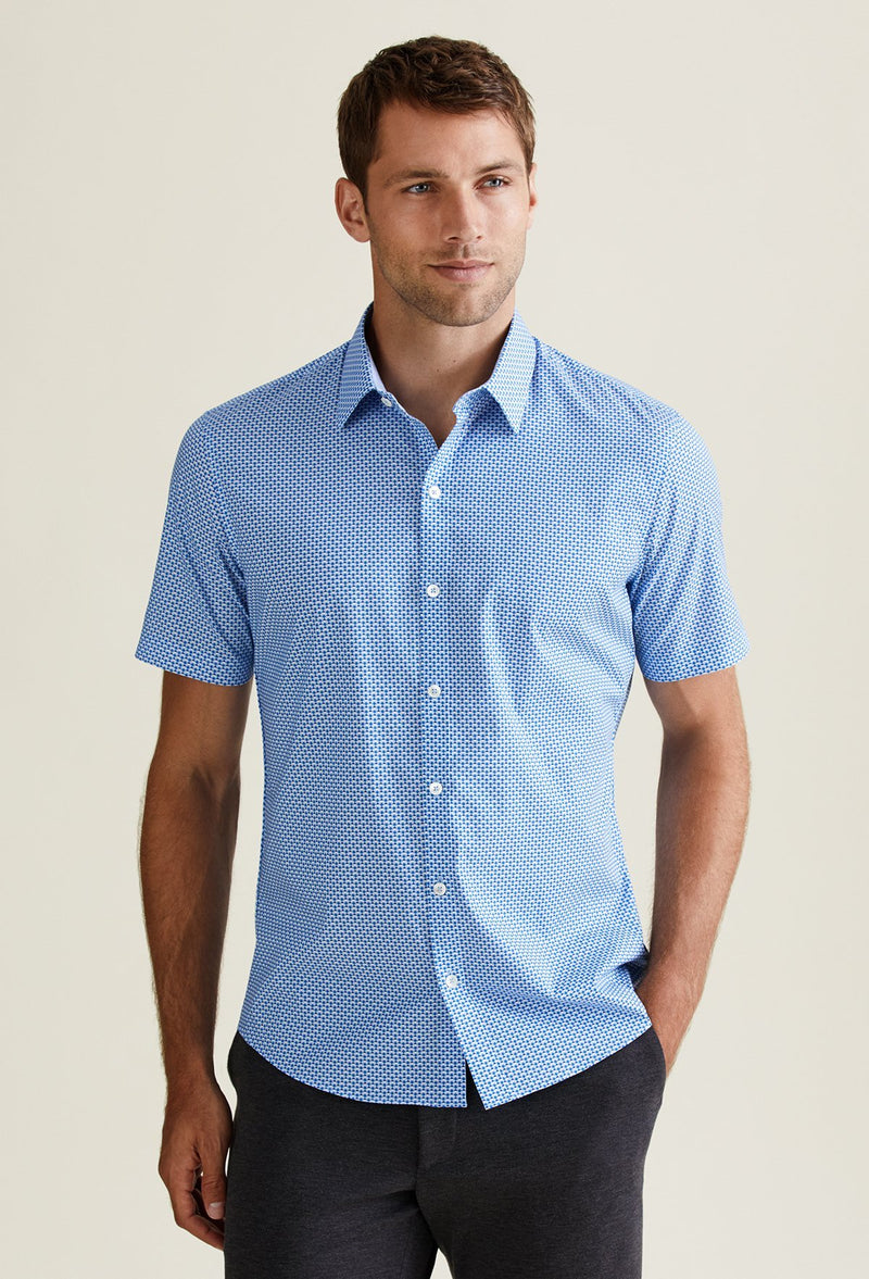 Men's Light Blue Preppy Short Sleeve Button Down Shirt – ZACHARY PRELL ...