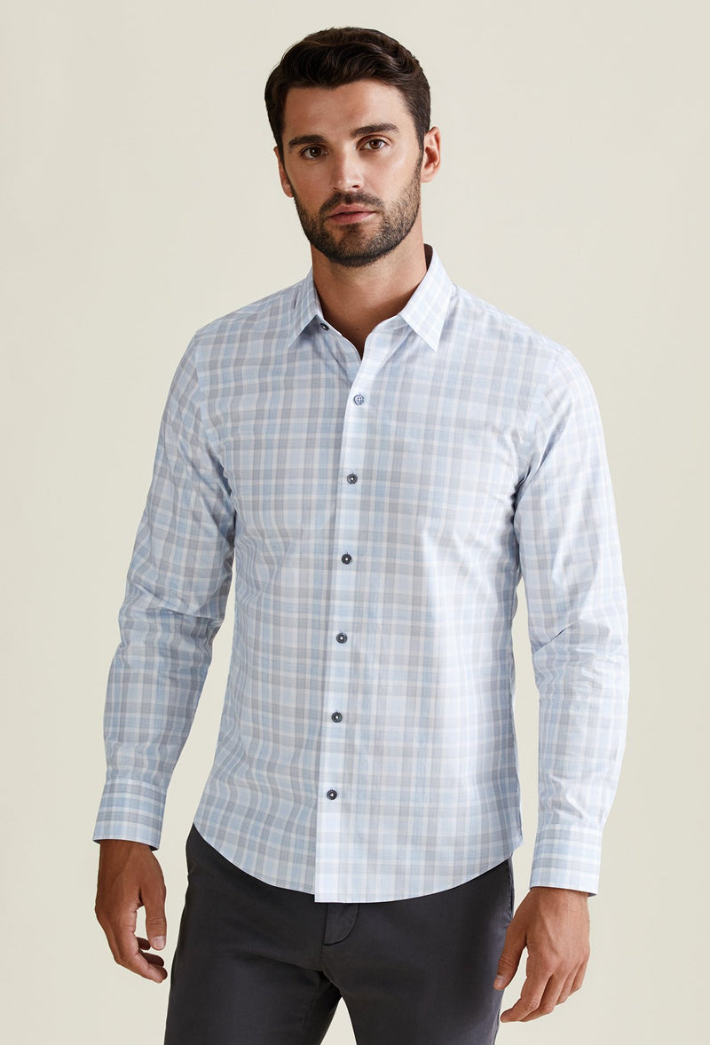 business casual checkered shirt