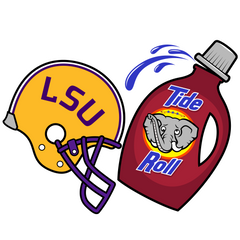 LSU vs Bama Parody Sports Logo