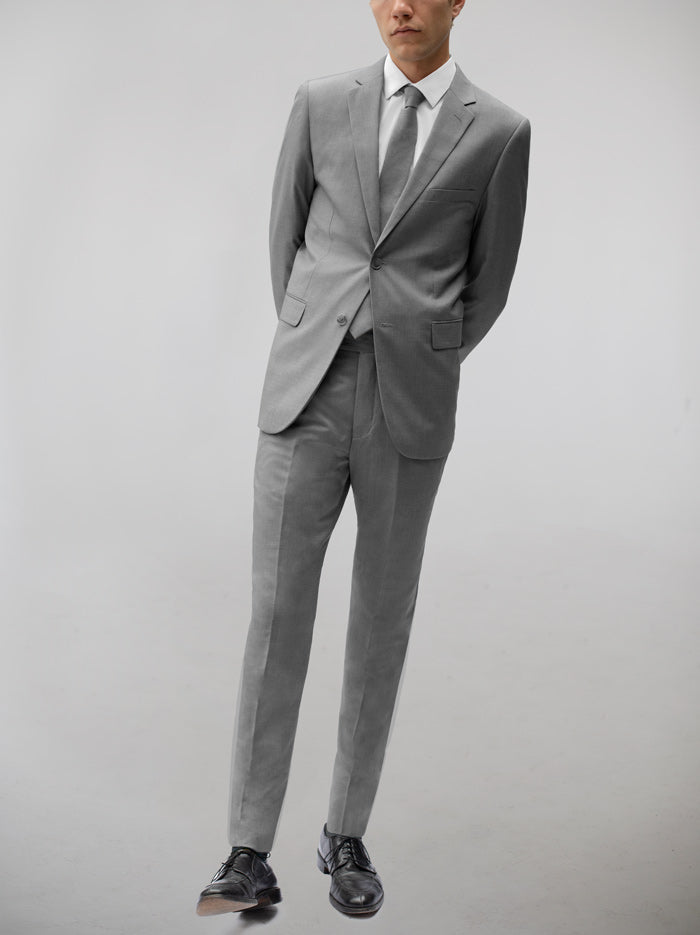 Light Grey Two Button Suit | Alain Dupetit