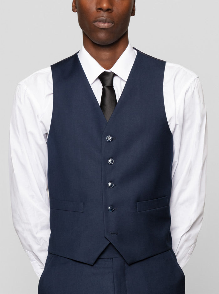 Navy Blue Three Piece Suit | Alain Dupetit