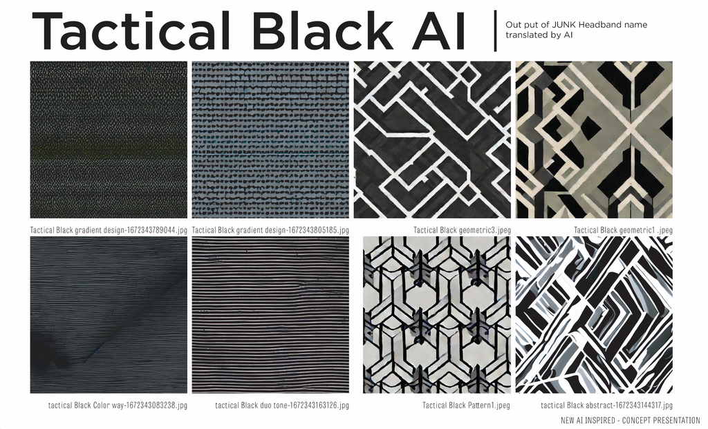 Tactical Black AI Headband Design Outputs