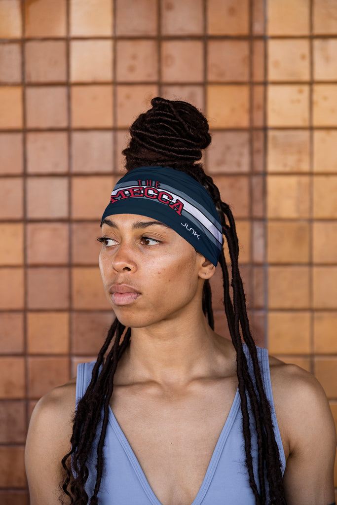 Woman looking off into the distance in her HBCU BCA Headband