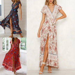 long maxi wrap dress