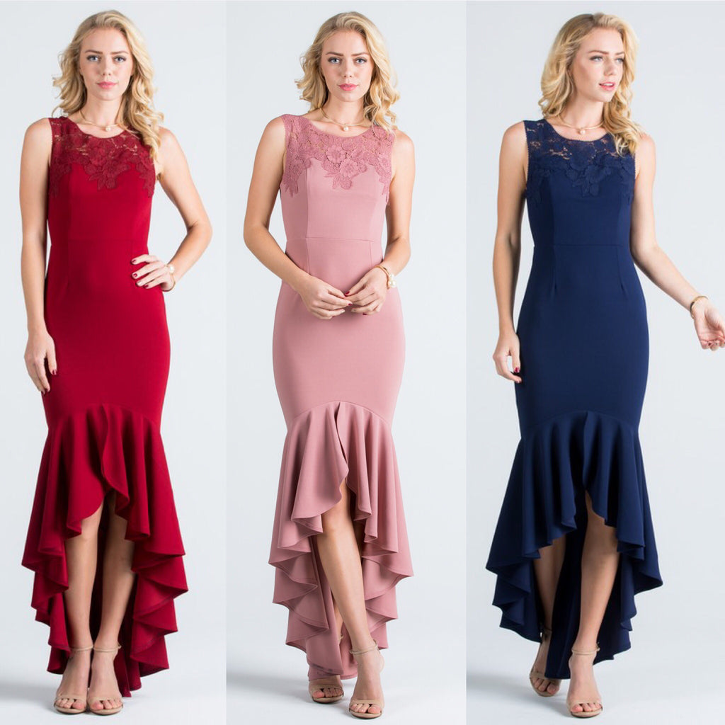 mauve mermaid bridesmaid dresses