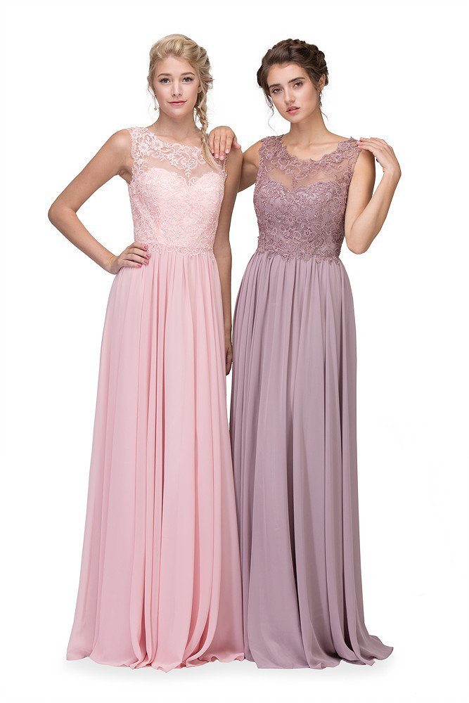 Illusion Neckline Olympia Bridesmaid Dress in 3 colors XS - 4XL ...