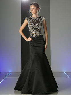 black and gold gown designs