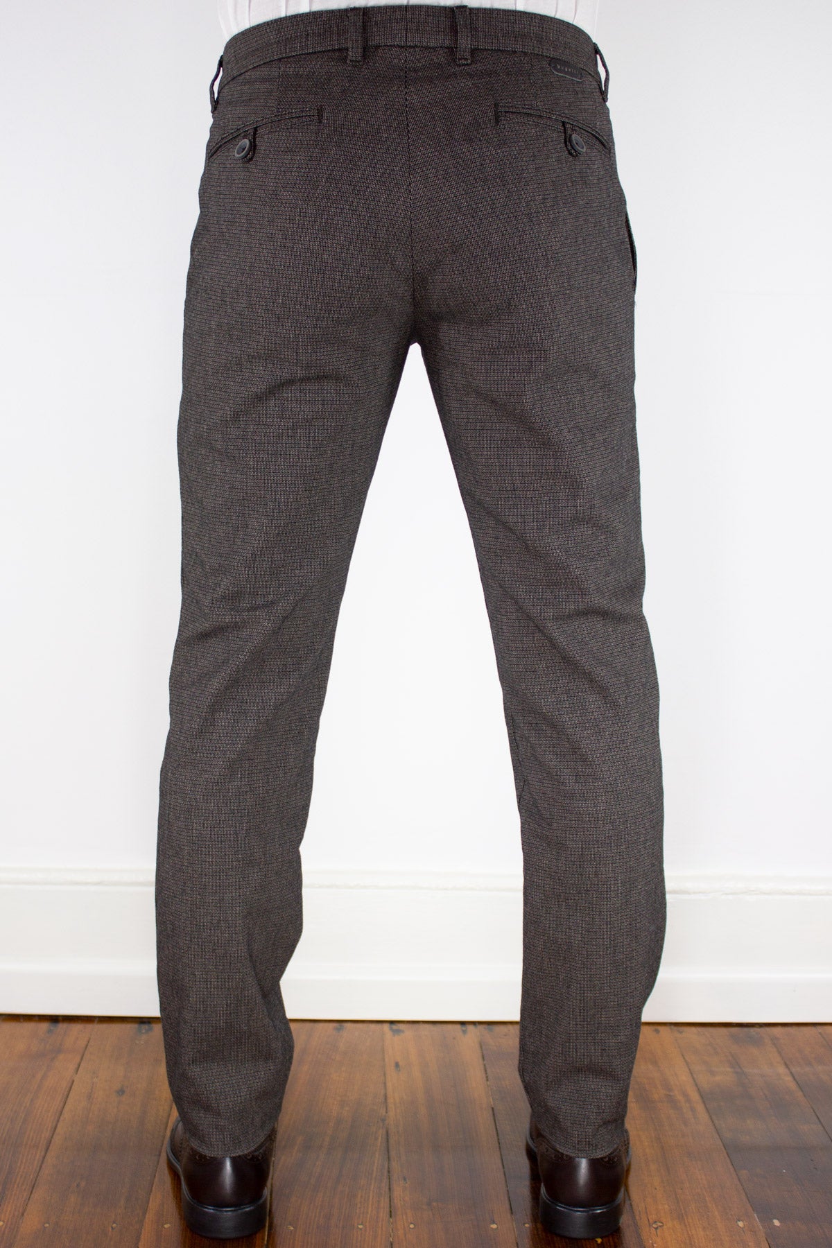 Bugatti - Brown Textured Pants – Jay Dillon