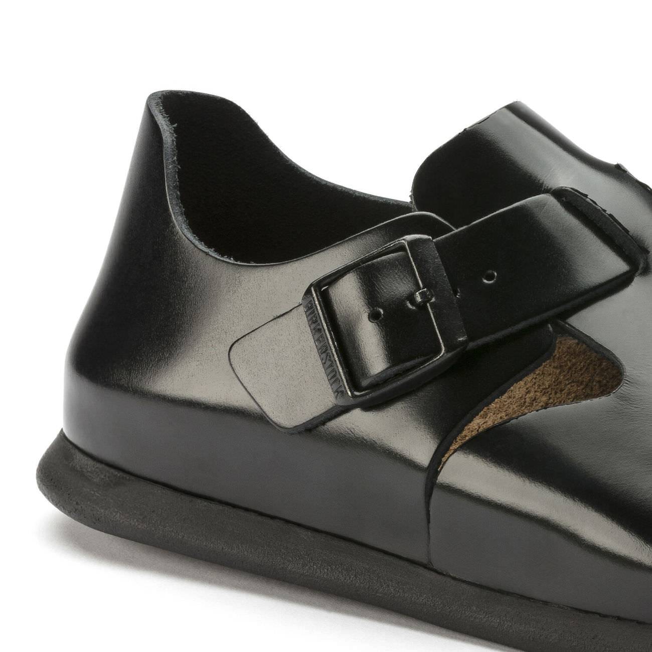 black shiny birkenstocks