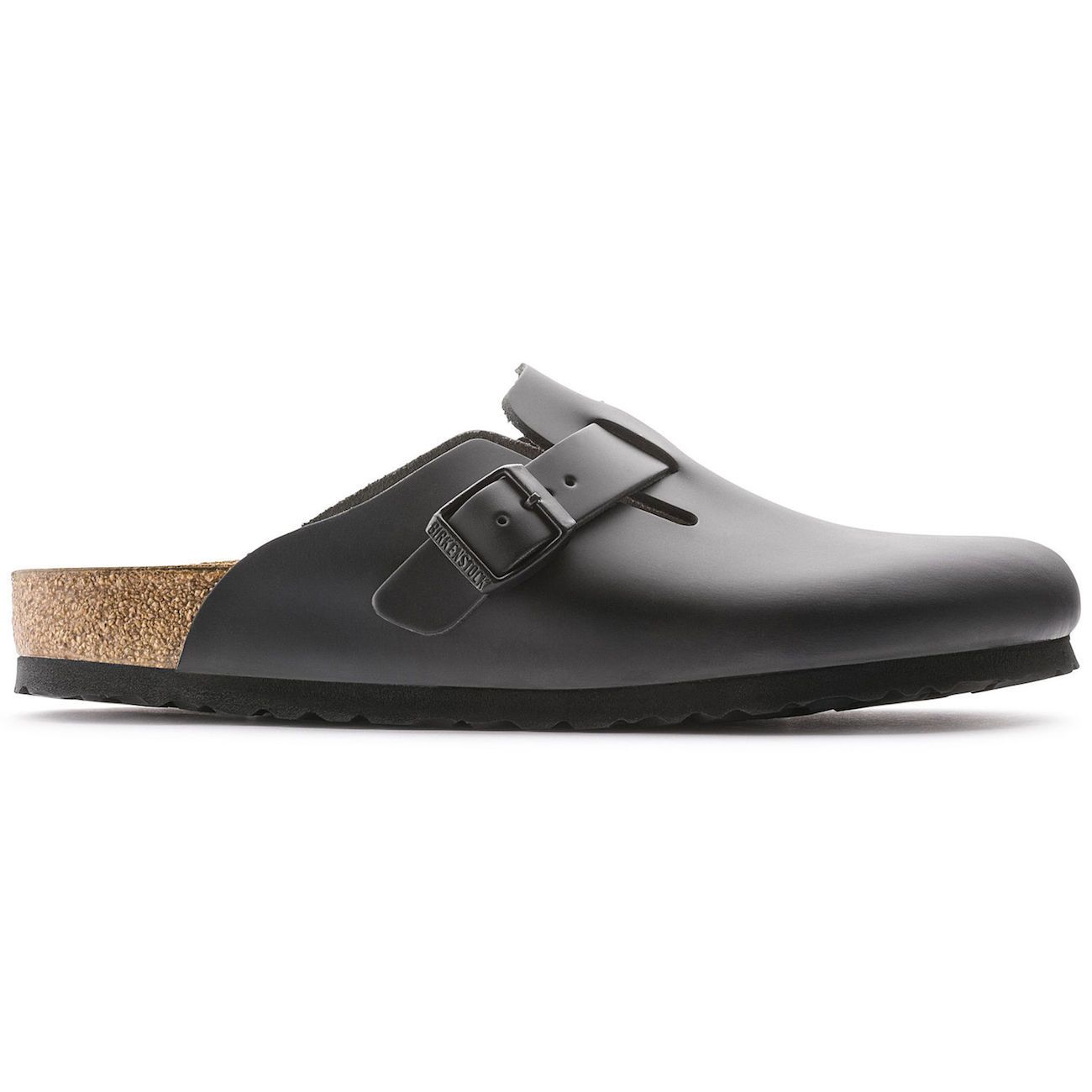 Birkenstock Boston Smooth Leather Clog | Black | Narrow Fit ...