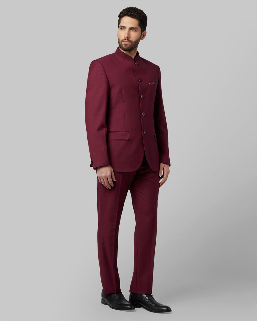 Park Avenue Dark Maroon Slim Fit Suit