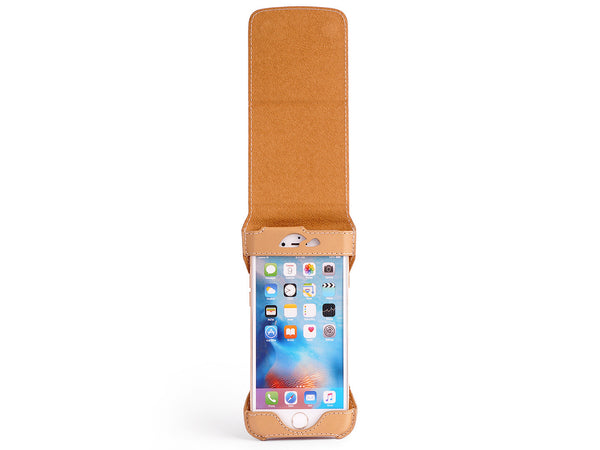 Leather Flip Case iPhone 6 / Plus Stand - Card Slot - Carapaz