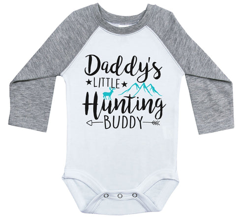 Daddy's Little Fishing Buddy / Raglan Onesie / Long Sleeve – Baffle