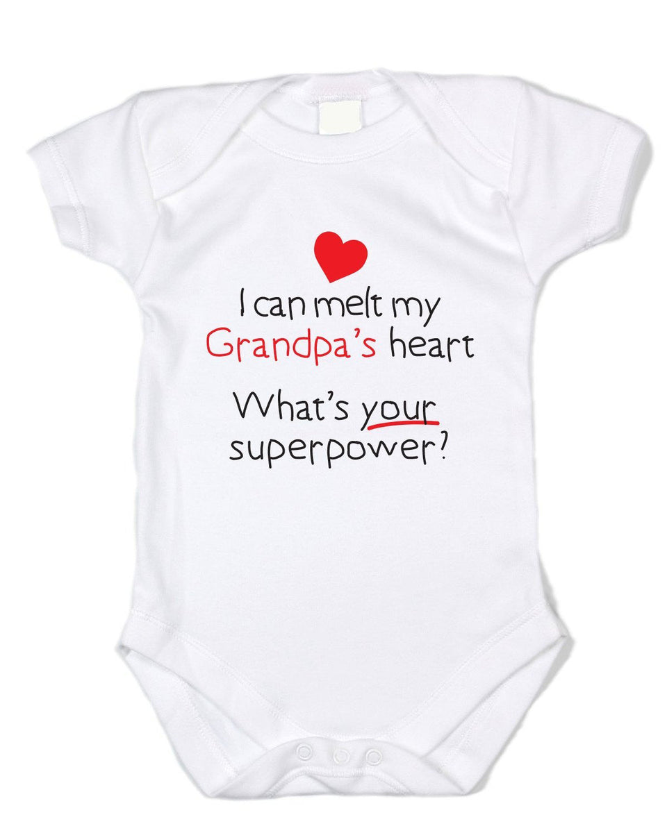 I Can Melt Grandpas Heart, What's Your Superpower? Basic Onesie – Baffle