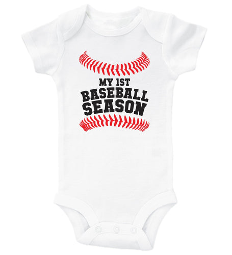  Baffle Custom Baseball Onesie, MY FIRST BASEBALL SEASON (Name &  Number on Back), Personalized Baby Onesie, Unisex Onesie (NEWBORN, GREY  SHORT SLEEVE): Clothing, Shoes & Jewelry