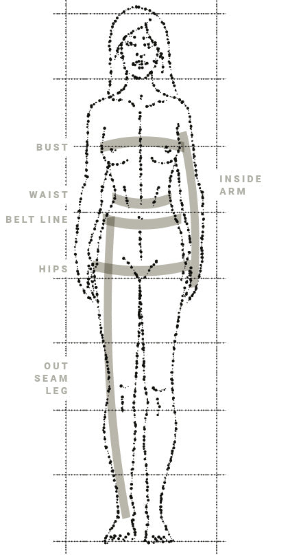 Psylo Fashion how to measure yourself Women Size Guide