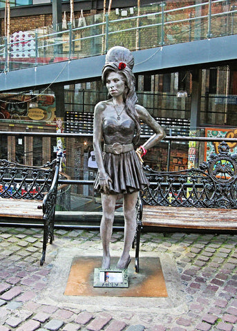 Amy Winehouse statue at Camden’s Stables Market (photo by Jim Linwood)