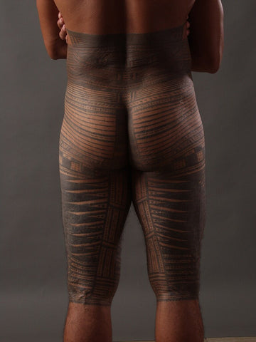 Samoan back tribal tattoo
