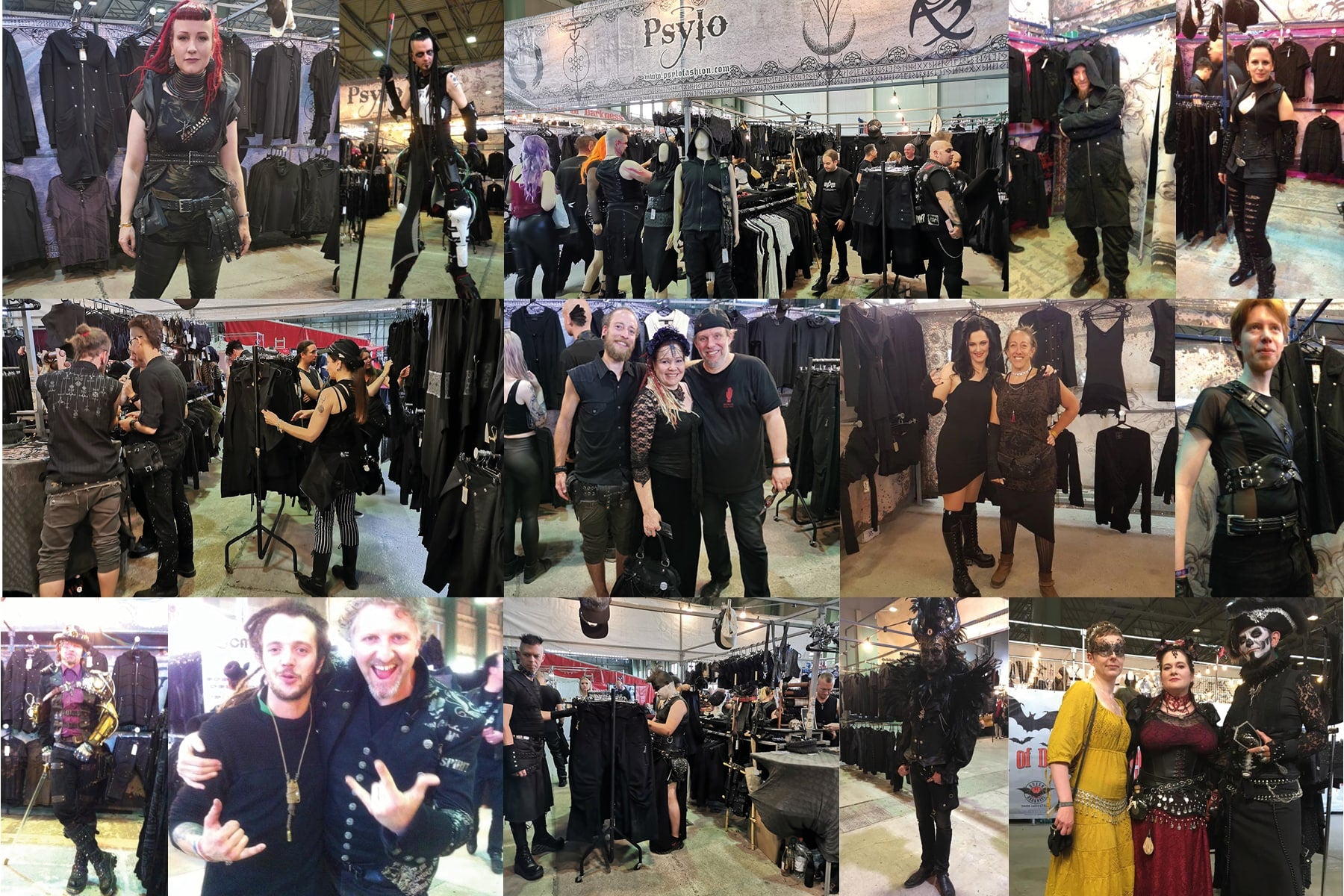 friends at Psylo Fashion festivals stall at Wave Gotik Treffen 2019 