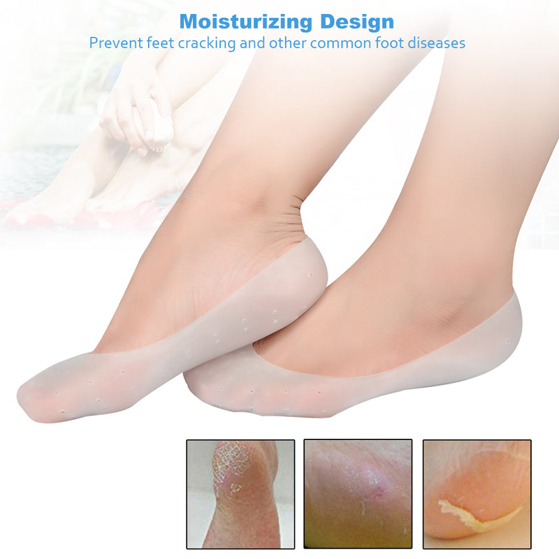 Silicone Gel Moisturizing Socks | Skiverr
