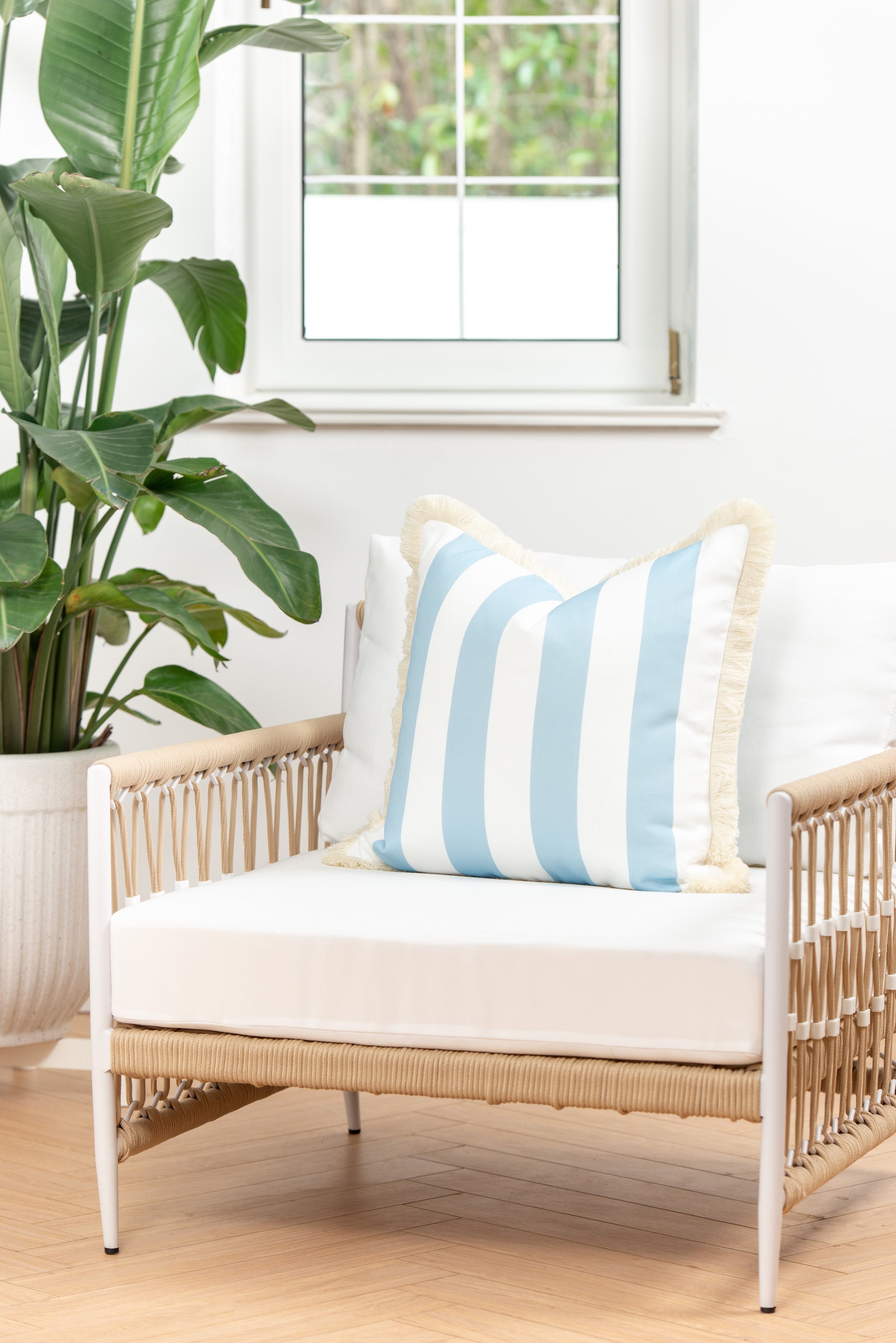 Pillow Natural Woven Stripe — COASTAL DECOR + DESIGN | Fair Haven, NJ  Full-Service Interior Design