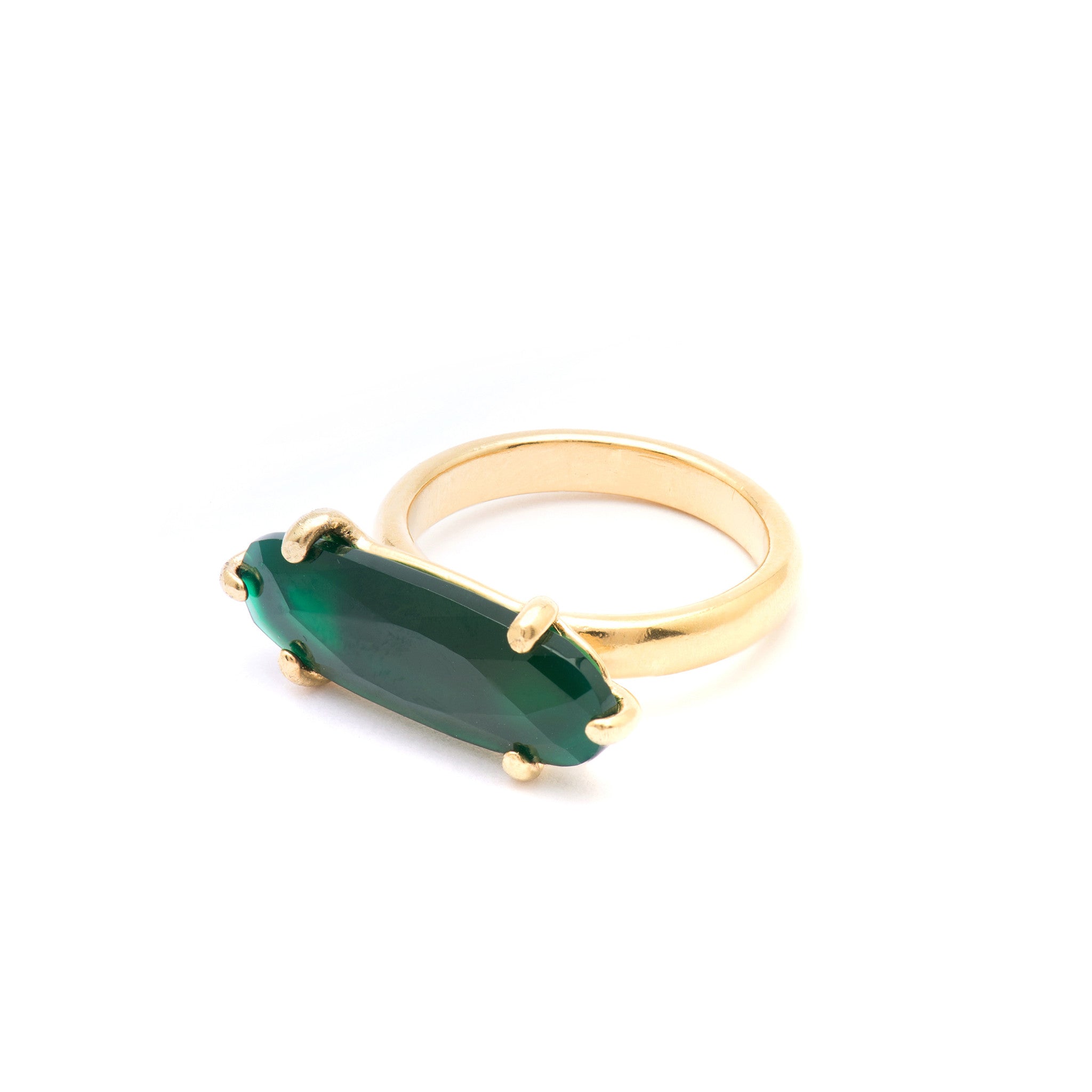 green agate ring