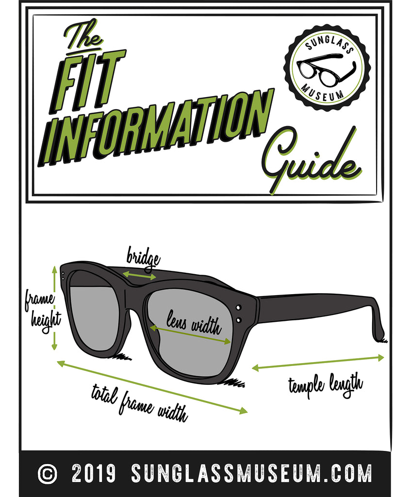 sunglass fit information illustration