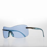 Load image into Gallery viewer, blue mono lens y2k vintage sunglasses
