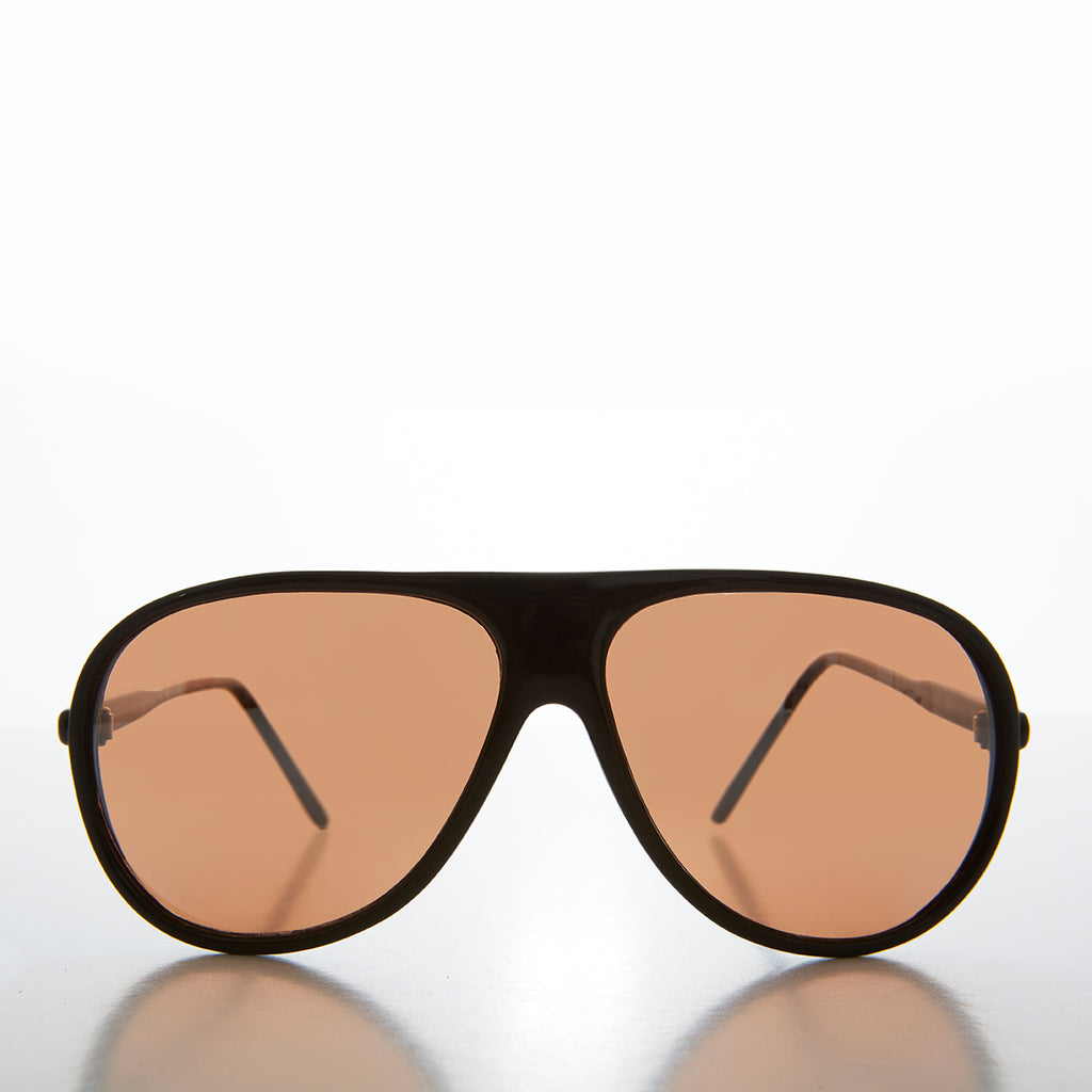 Aviator Sunglass with Amber – Blocker Lens Tobias Museum Sunglass Blue 