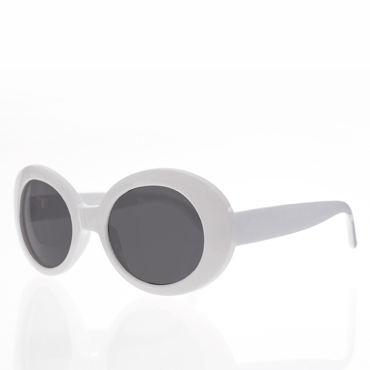 Kurt Cobain White Cat Eye Oval Clout Sunglasses Kurtis Sunglass Museum 8354