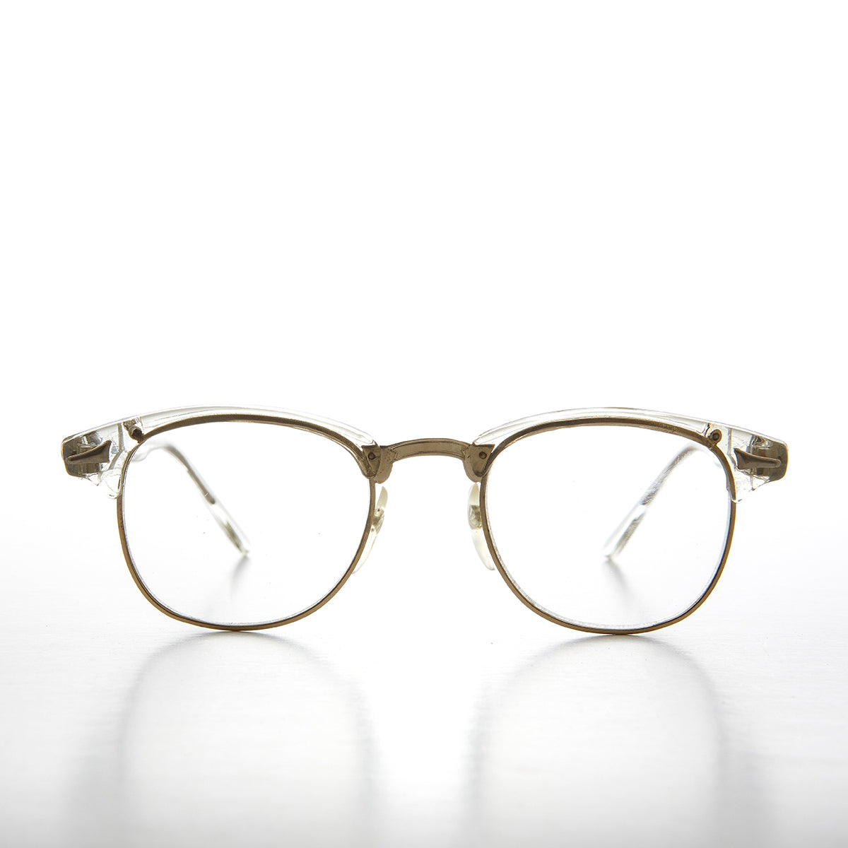 Clear Frame Hipster Clear Lens Vintage Glasses - Sanders – Sunglass Museum