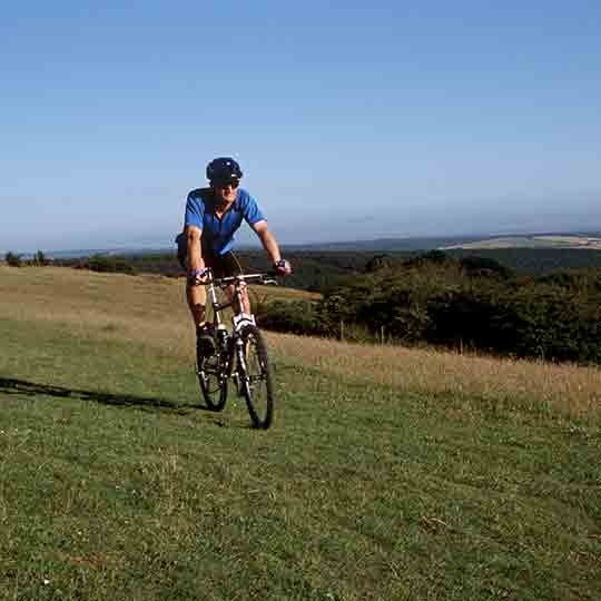 Mountain biking on the South Downs Way National Trail