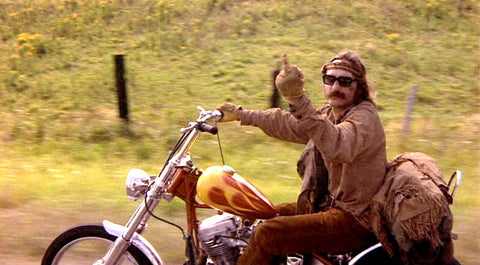 Billy, Easy Rider throwing the bird