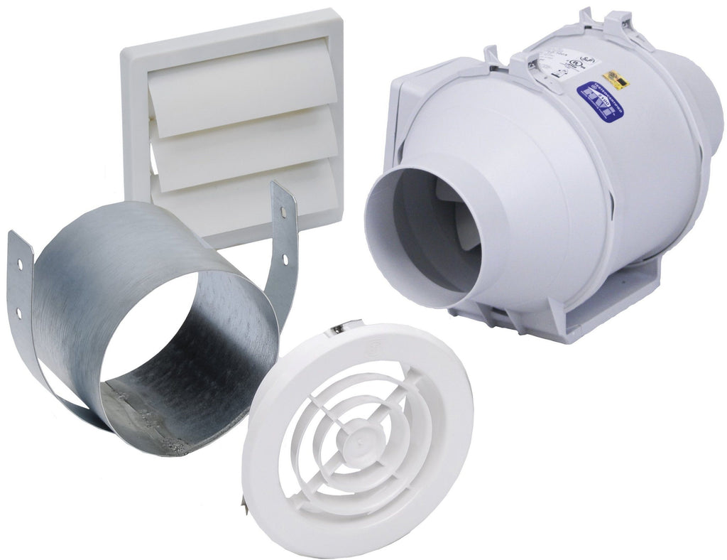 Mixvent 4 Inch Exhaust Fan Kit With 4 Inch Exhaust Fan 135 Cfm Kit Td1 Industrial Fans Direct