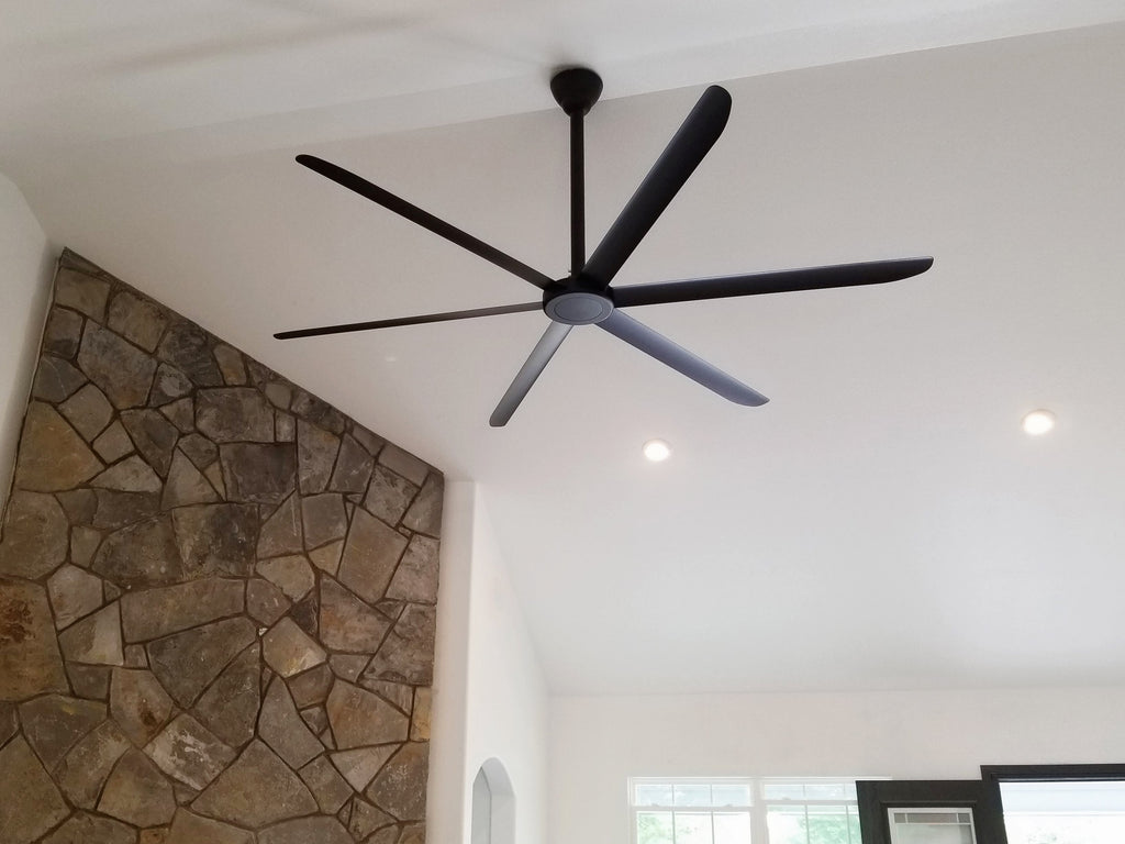 Big Air 9 Foot Matte Black Hvls Ceiling Fan W Remote 2700 Sq Ft Coverage Hvls108blk