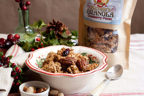 Michele's Cranberry Pecan Granola table setting