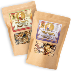 Michele's Toasted Muesli - classic and Apple Cinnamon, low sugar, no oil