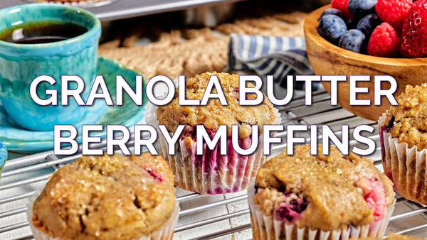 Granola Butter Berry Breakfast Muffins