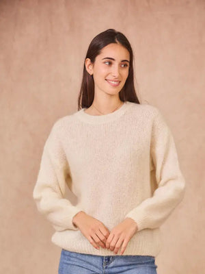 Calie cream mohair sweater (O/S) - DAVE BELLA NEW YORK