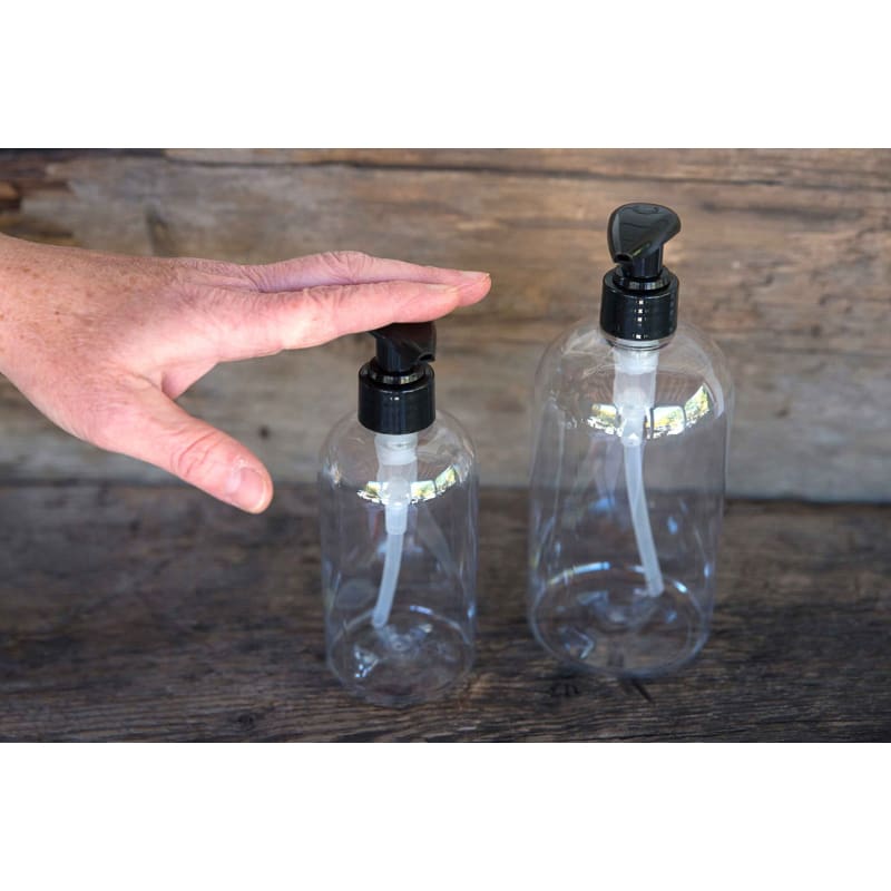 Clear Round Plastic Pump Bottle 8 Oz