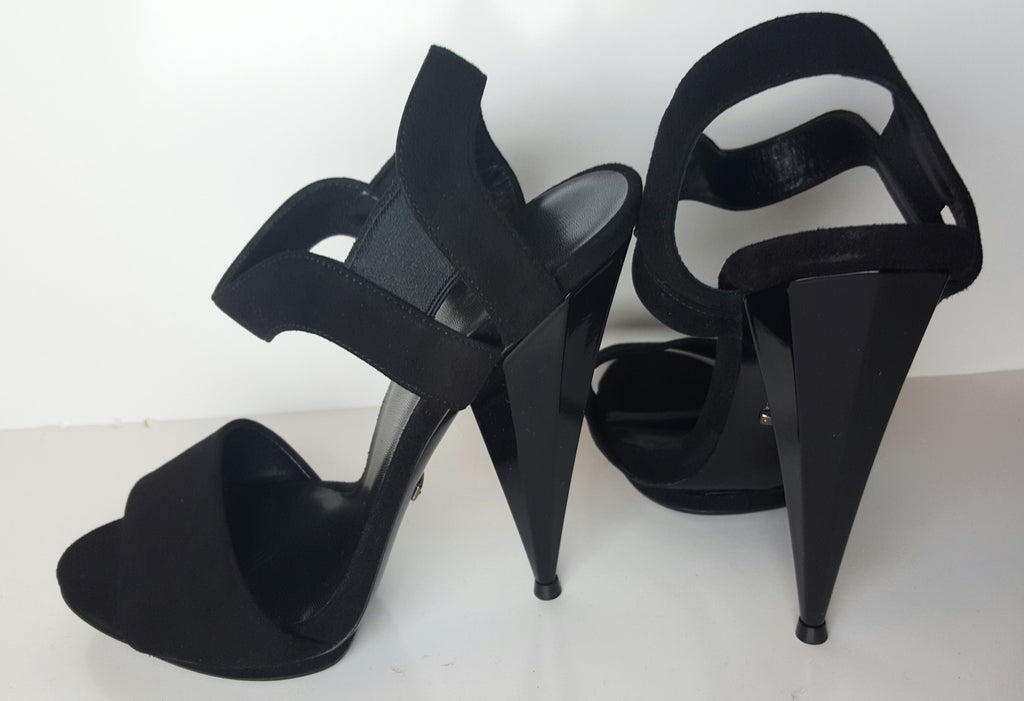 gucci black suede heels