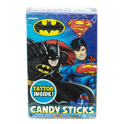 Batman & Superman Candy Sticks - .52-oz. Box - All City Candy
